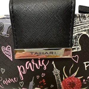 Tahari Flowers Paris Eiffel Tower Je Taime Hearts Wallet Made With Vegan Leathet